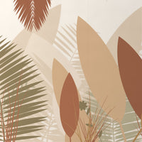 Gros plan du décor Jardin terre sur papier intissé