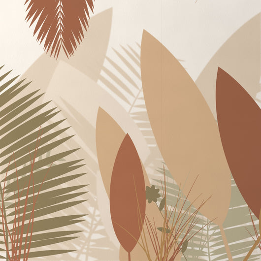 Gros plan du décor Jardin terre sur papier intissé